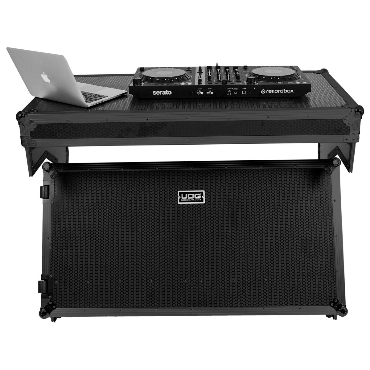 U91072BL UDG FLT CASE Z-STYLE DJ TABLE BLK PLUS(W)