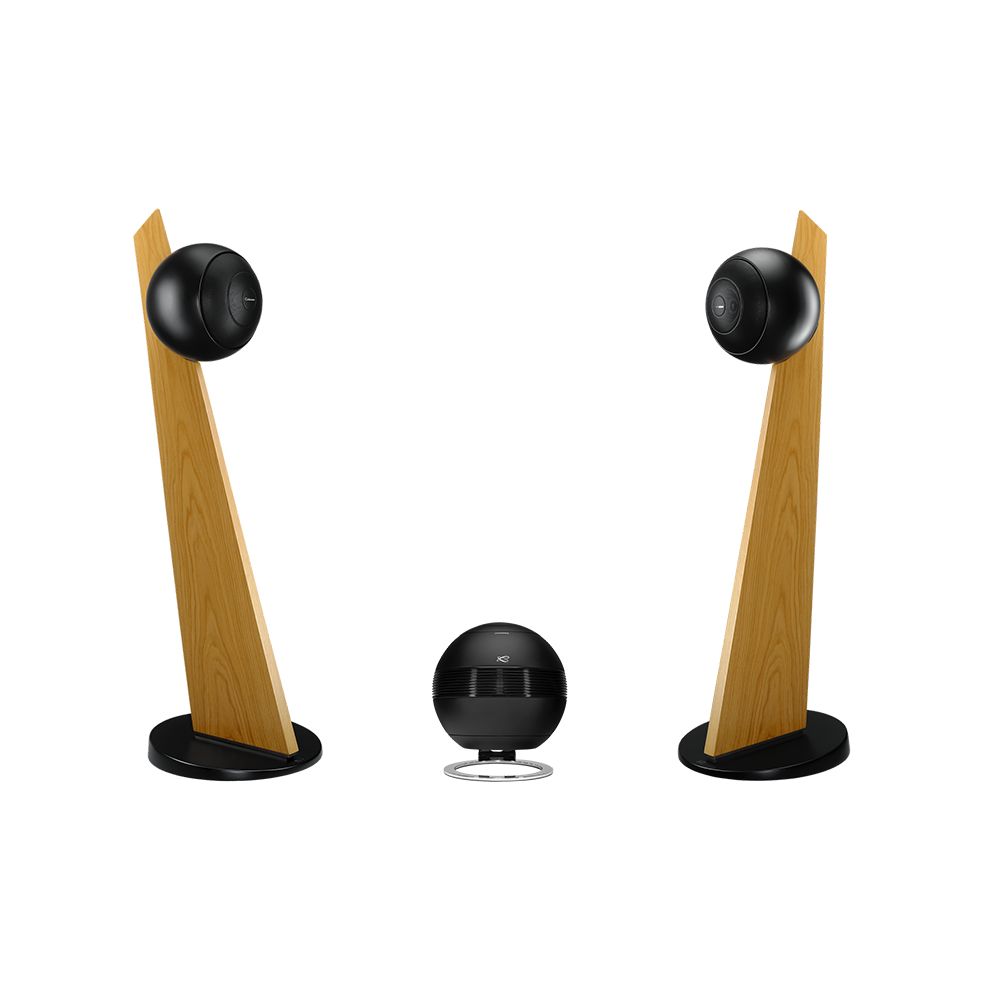PEARL SUB + 2 BALTIC 5 ON STAND BLACK / OAK