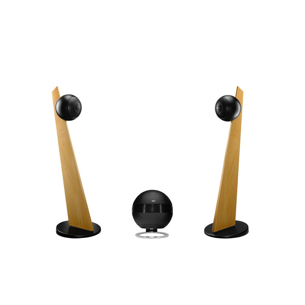 PEARL SUB + 2 RIGA 2 ON STAND BLACK / OAK