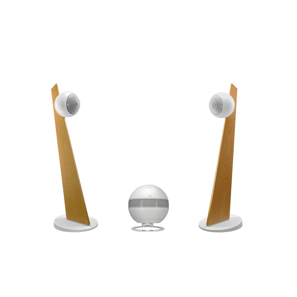 PEARL SUB + 2 RIGA 2 ON STAND WHITE / OAK
