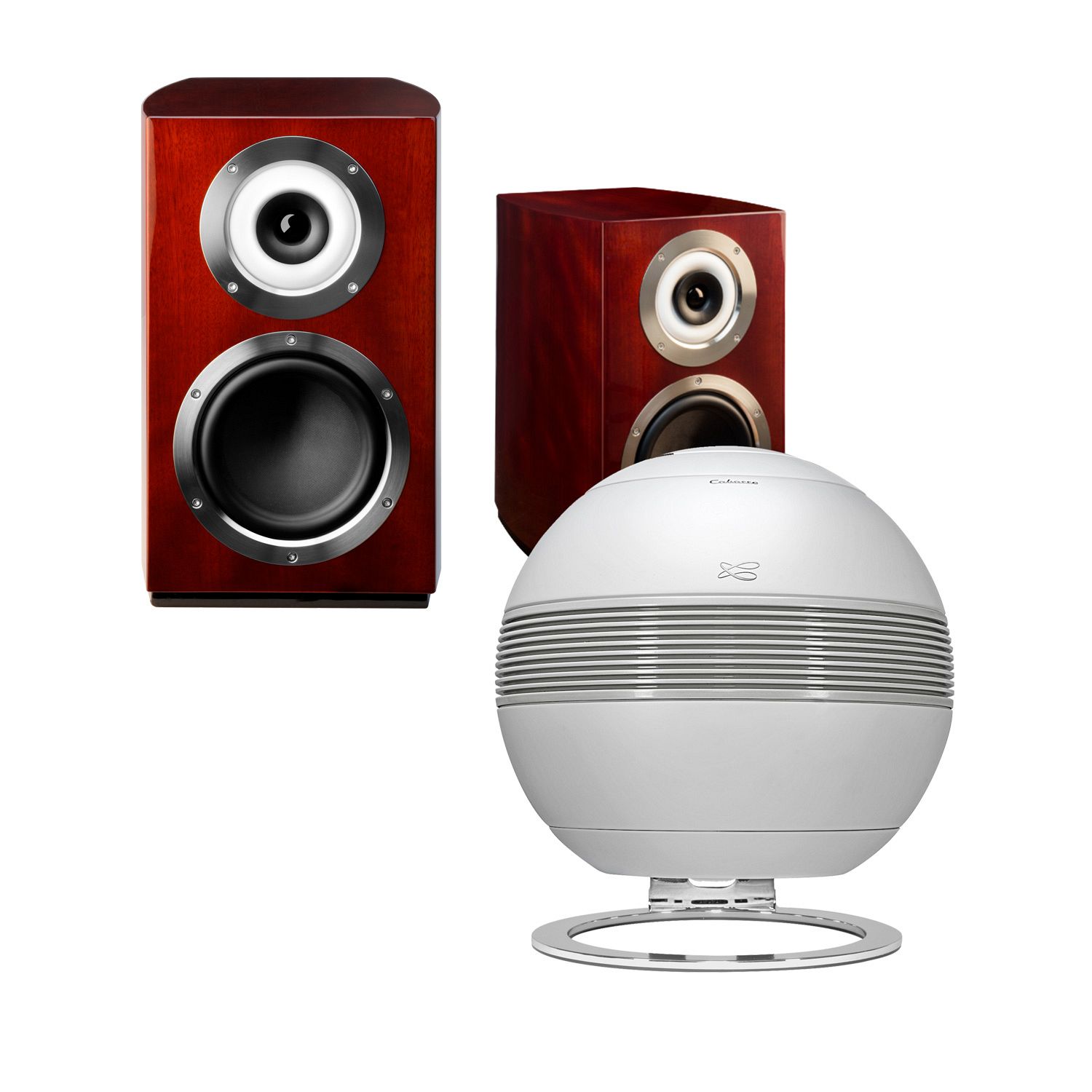 PEARL SUB + 2 MURANOS WHITE / MAHAGONY