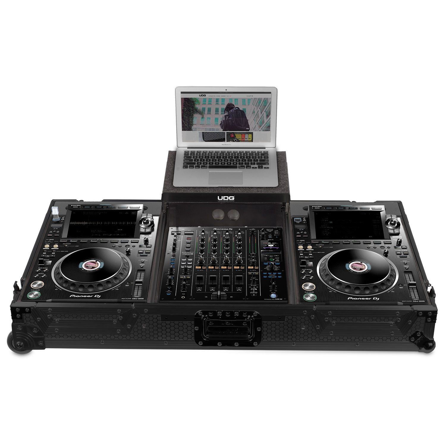 U91086BL FLT CASE SET CDJ-3000/DJM-A9 BLK PLS(L&W)