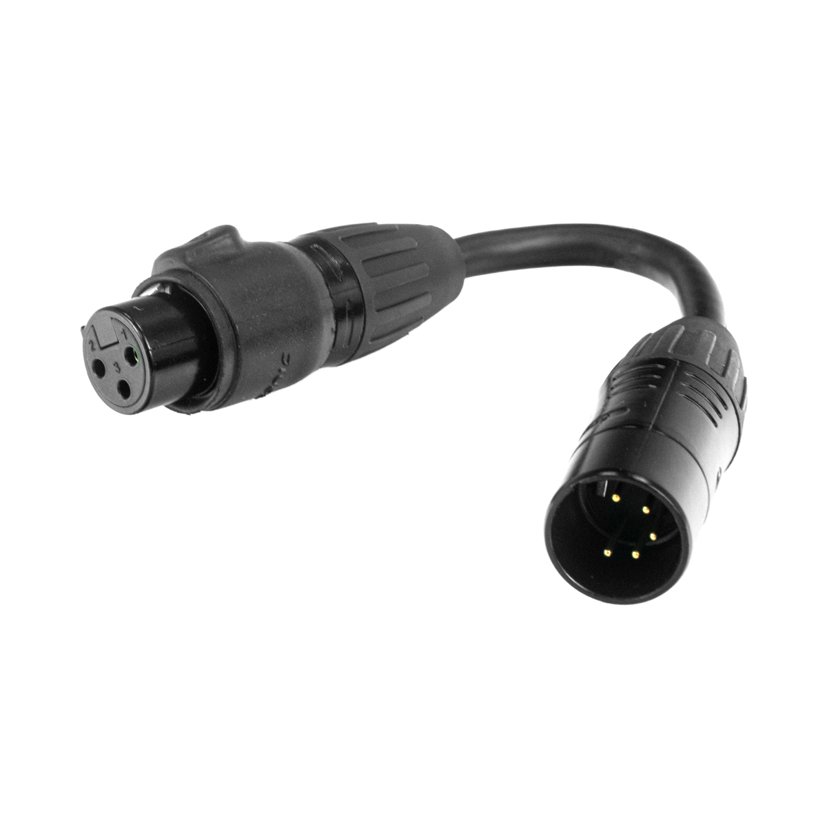DMX 5 PIN FM TO 3PIN M IP65